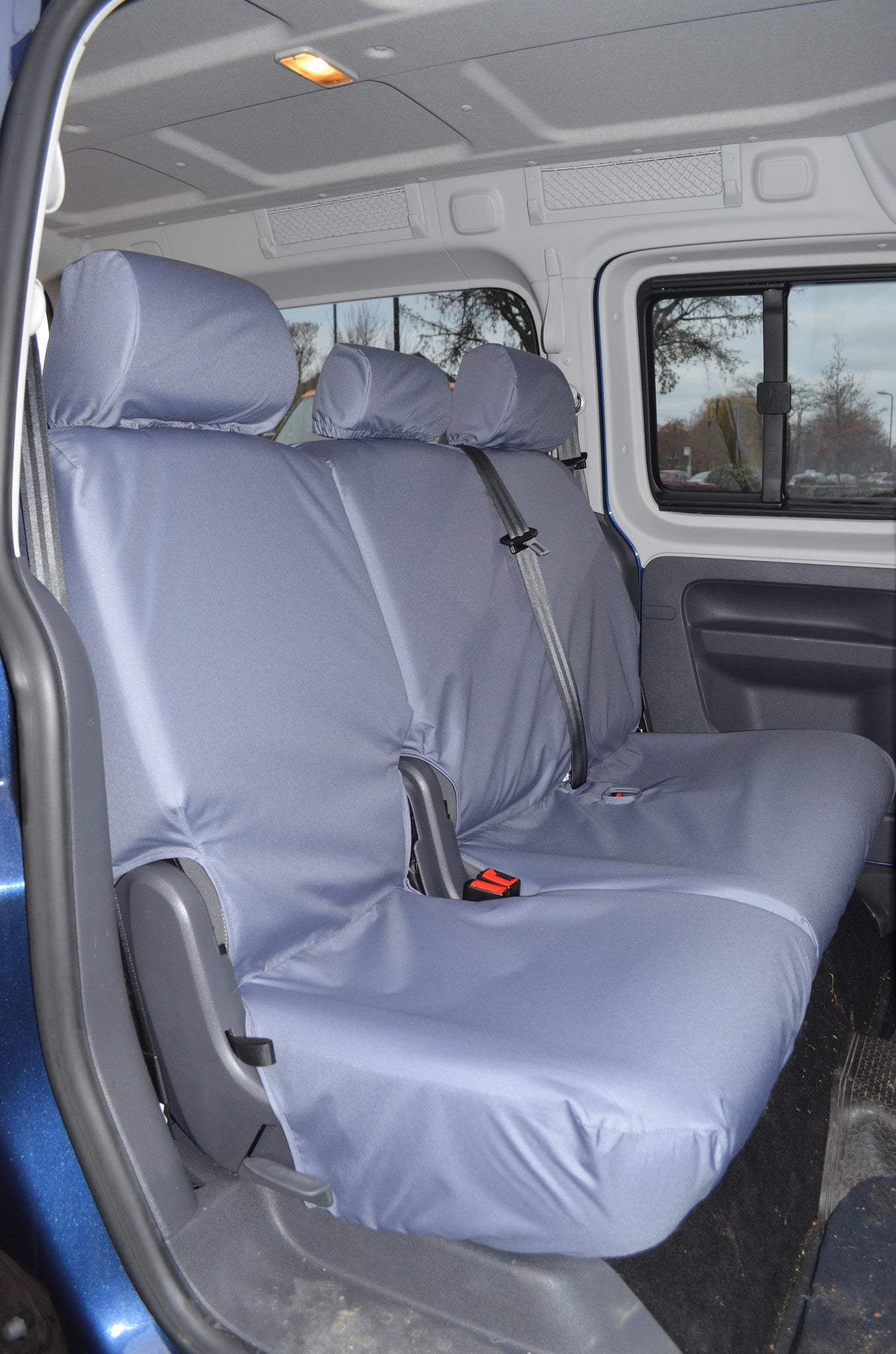 Volkswagen Caddy 2004 Onwards Seat Covers 2nd Row Single &amp; Double Seats / Grey Seat Covers 4 Vans Ltd