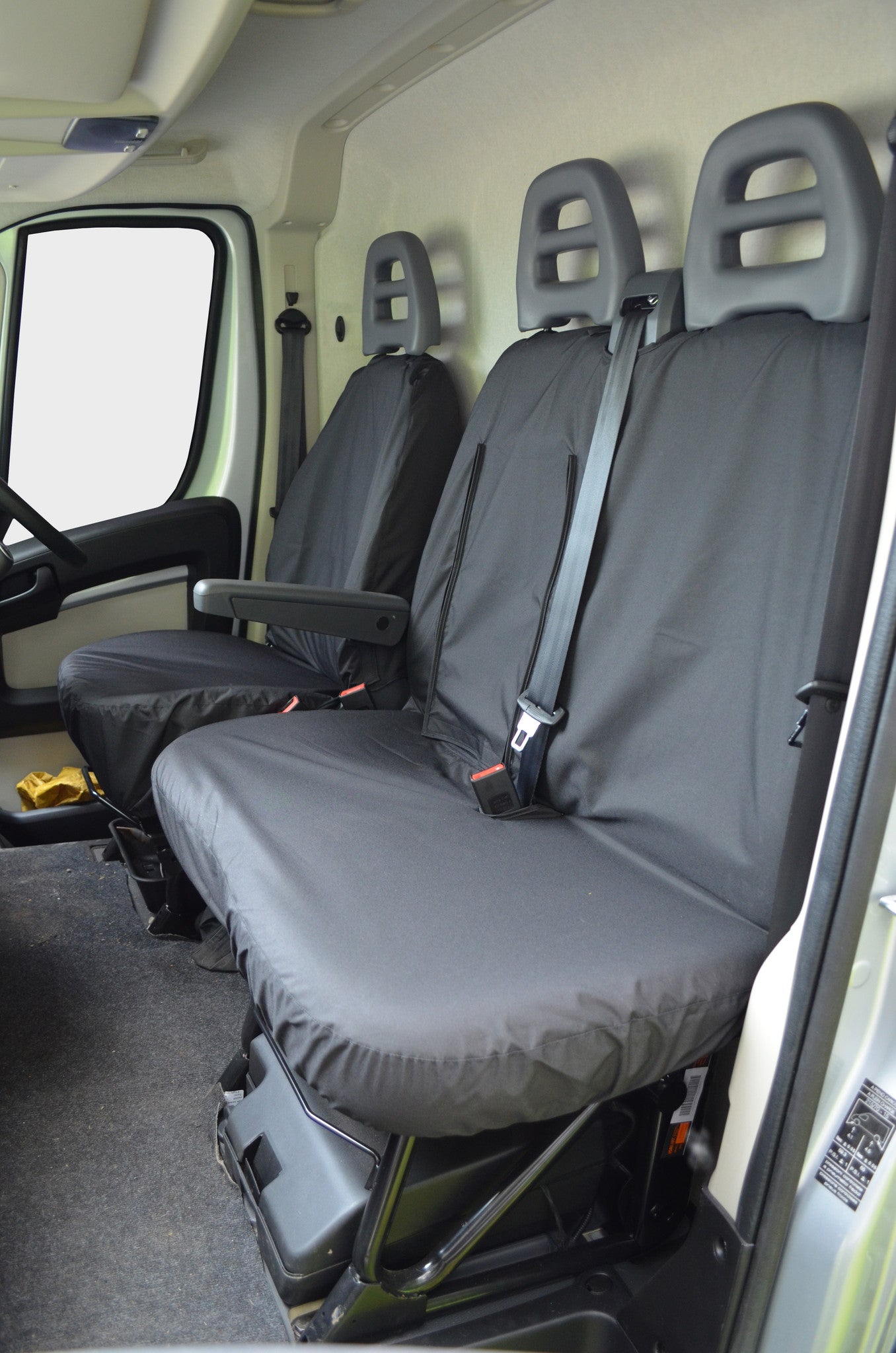 Citroen Relay Van 2006 Onwards Tailored Seat Covers Front / Black Seat Covers 4 Vans Ltd