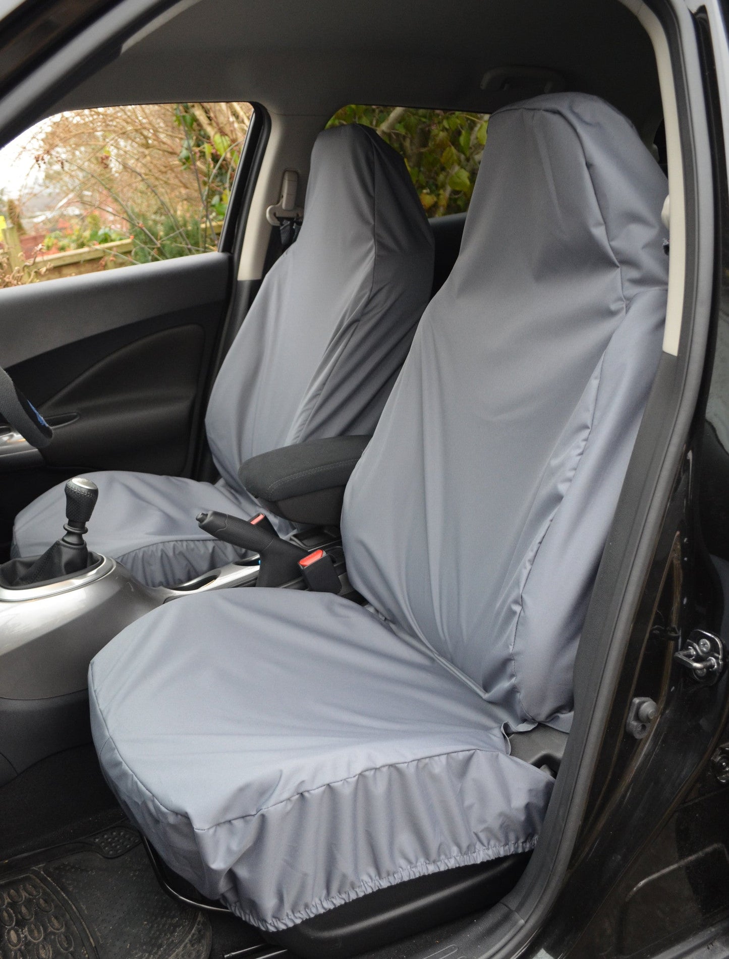 Front Pair of Airbag Compatible Car &amp; Van Seat Covers Grey Seat Covers 4 Vans Ltd