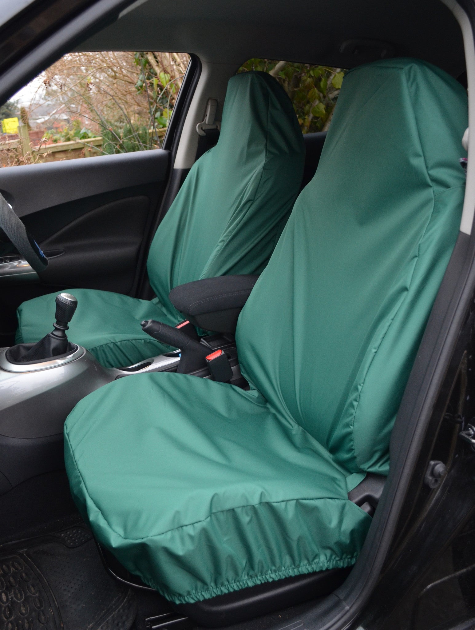 Front Pair of Airbag Compatible Car &amp; Van Seat Covers Green Seat Covers 4 Vans Ltd