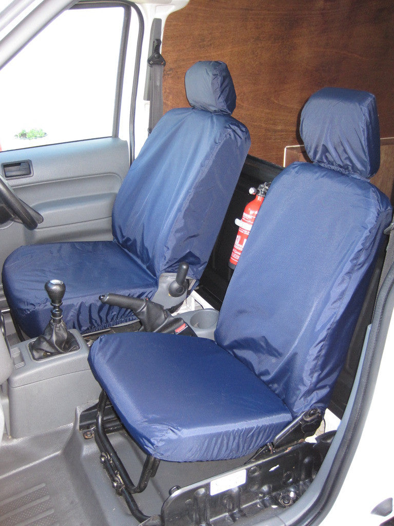 Ford Transit Connect 2002 - 2014 Front Seat Covers Without Driver's Seat Armrest / Navy Blue Seat Covers 4 Vans Ltd