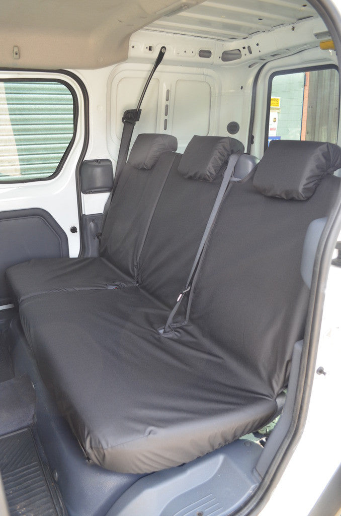 Ford Transit Connect 2002 - 2014 Rear Seat Covers Black Seat Covers 4 Vans Ltd