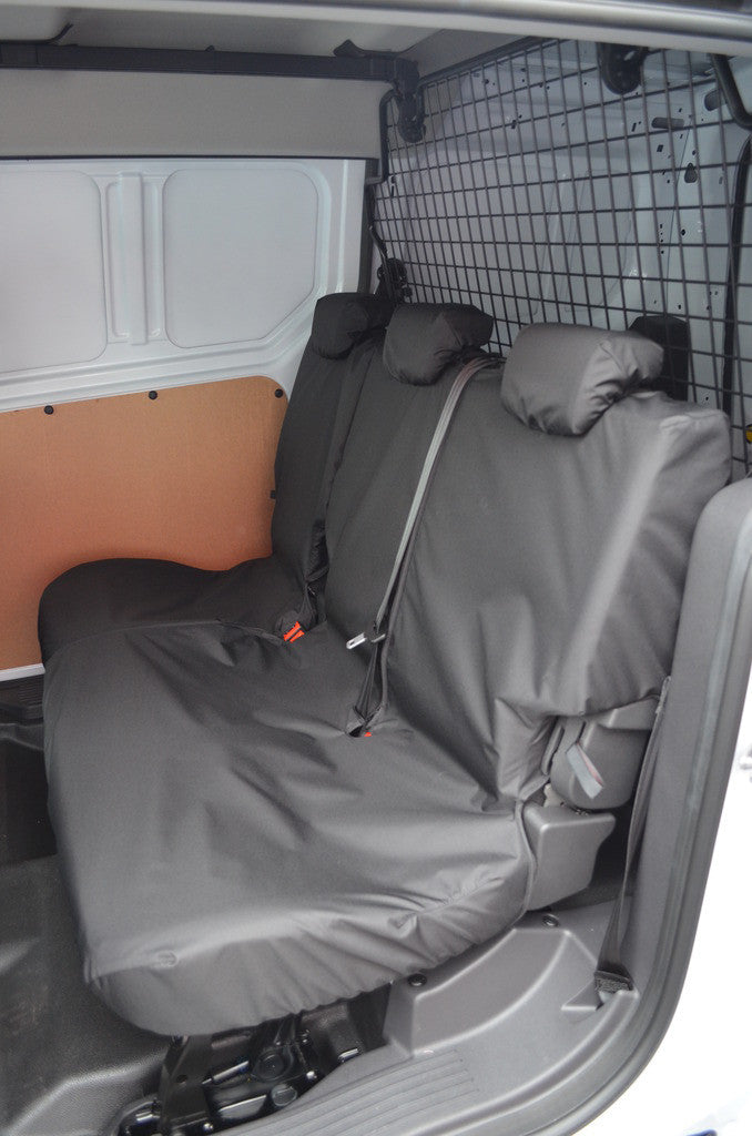 Ford Transit Connect 2018+ Tailored Seat Covers Rear Seats / Black Seat Covers 4 Vans Ltd