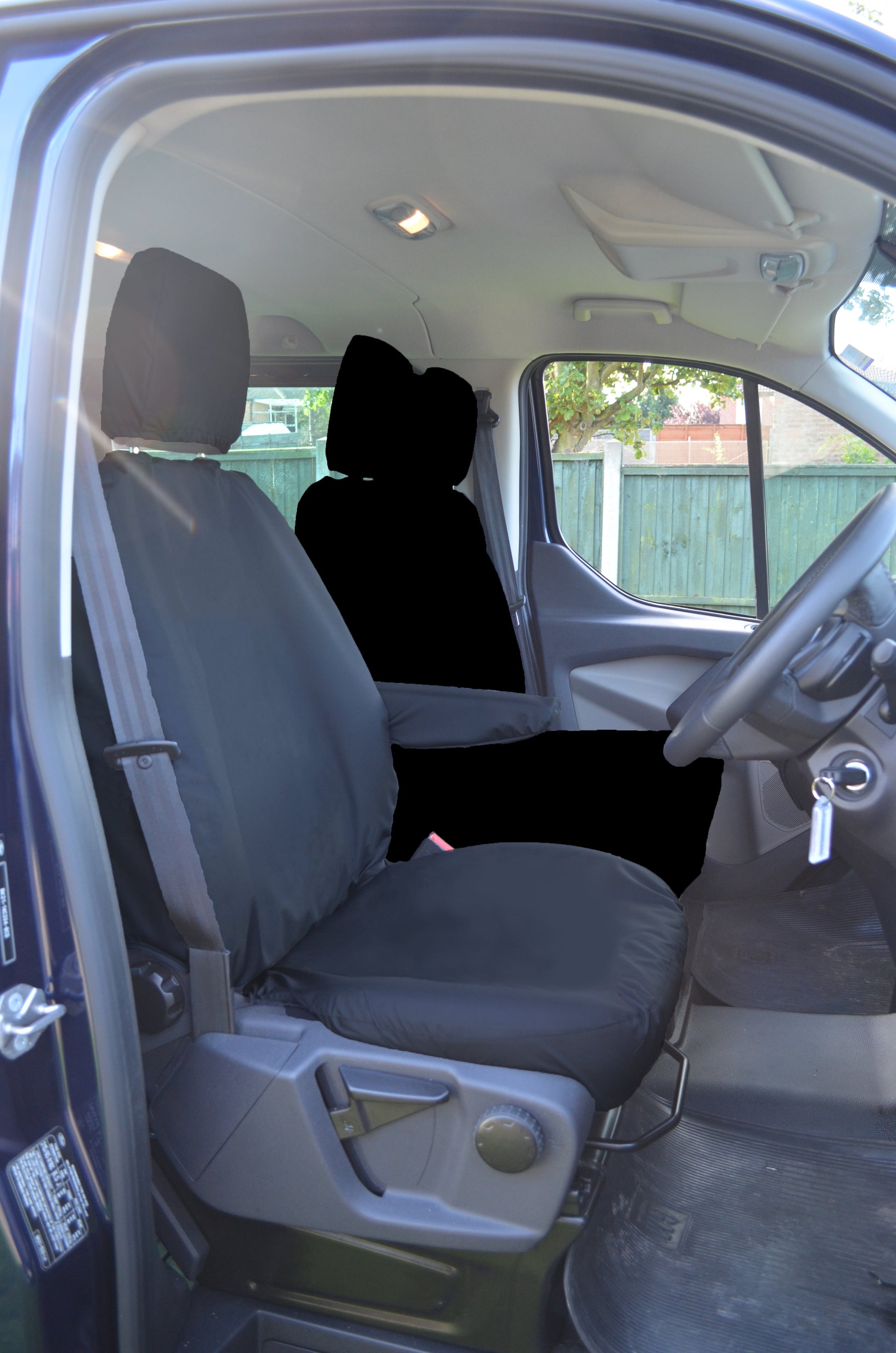 Ford Transit 2014+ Onwards Driver's Seat Tailored Seat Cover Black Seat Covers 4 Vans Ltd