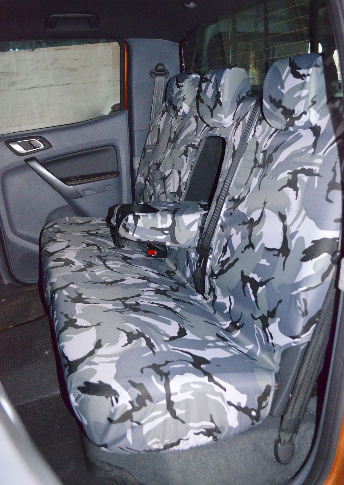 Ford Ranger 2012 Onwards Seat Covers Rear Seat Cover / Urban Camouflage Seat Covers 4 Vans Ltd