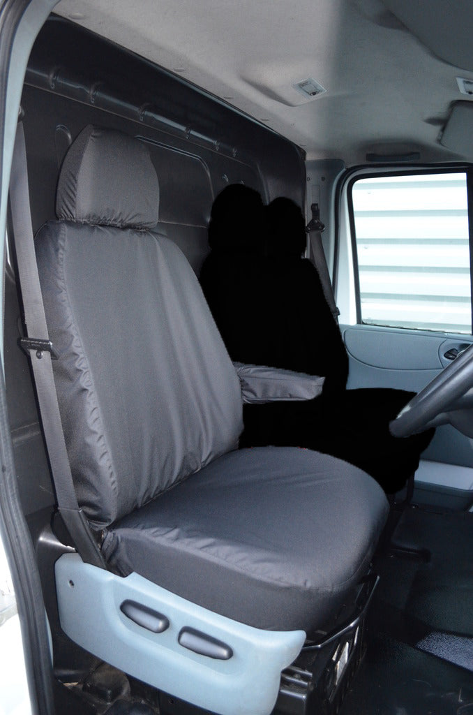 Ford Transit Van 2000 - 2013 Driver's Seat Tailored Seat Cover Black Seat Covers 4 Vans Ltd