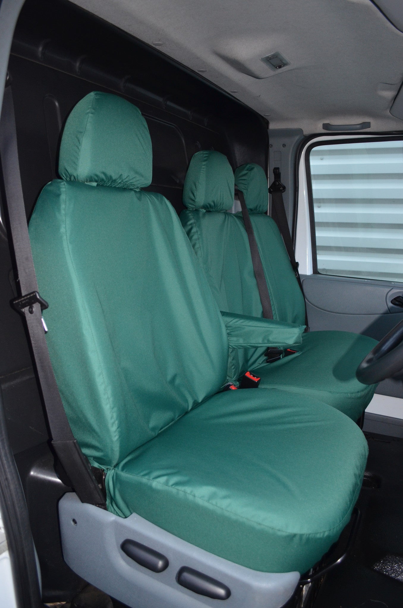 Ford Transit Van 2000 - 2013 Tailored Front Seat Covers Green Seat Covers 4 Vans Ltd