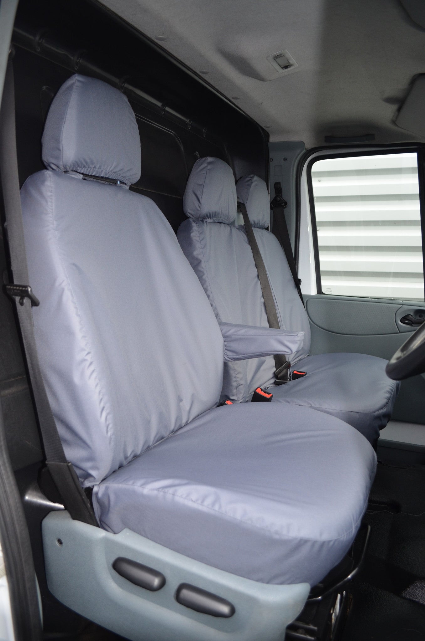 Ford Transit Van 2000 - 2013 Tailored Front Seat Covers Grey Seat Covers 4 Vans Ltd