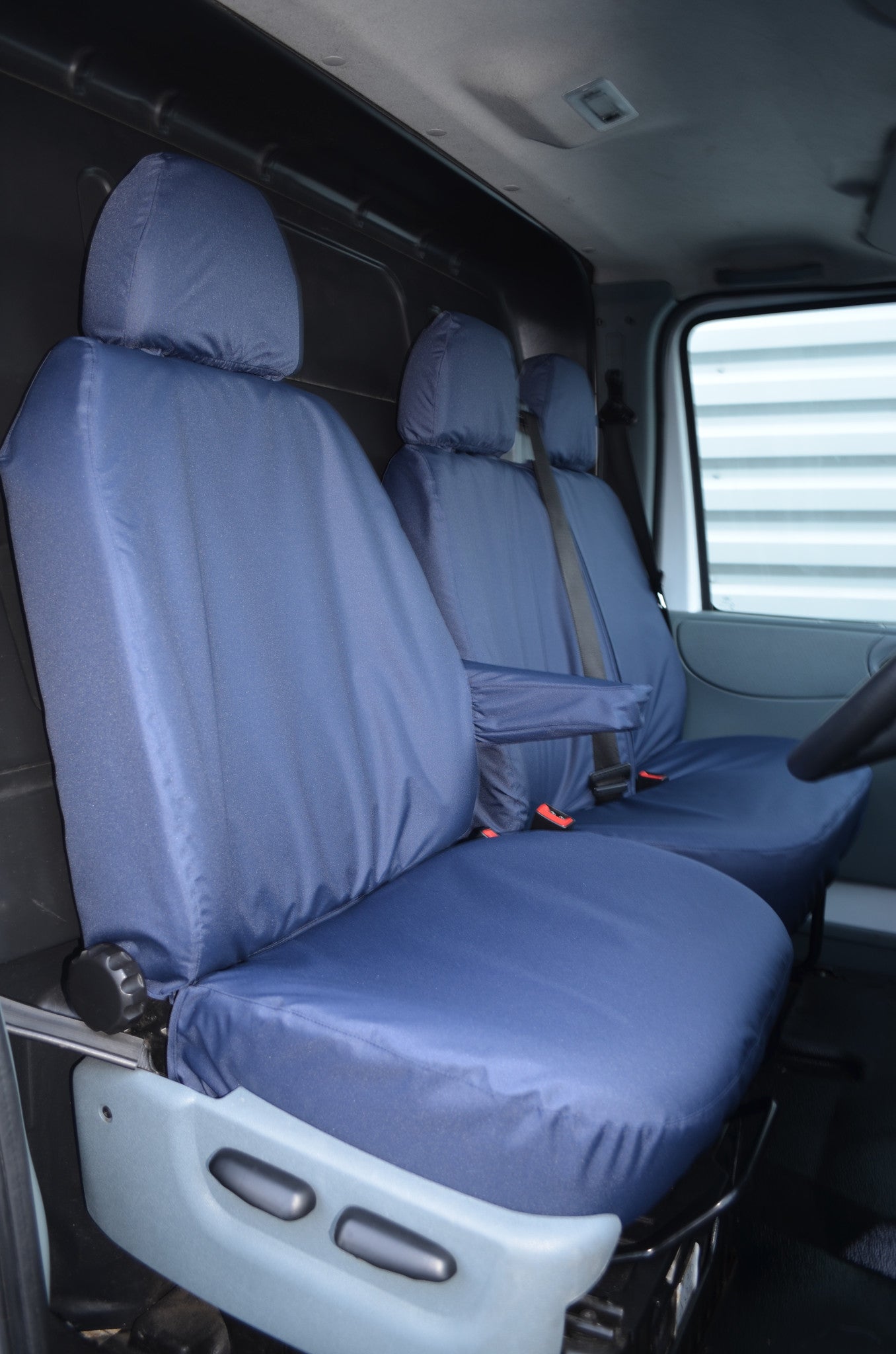 Ford Transit Van 2000 - 2013 Tailored Front Seat Covers Navy Blue Seat Covers 4 Vans Ltd