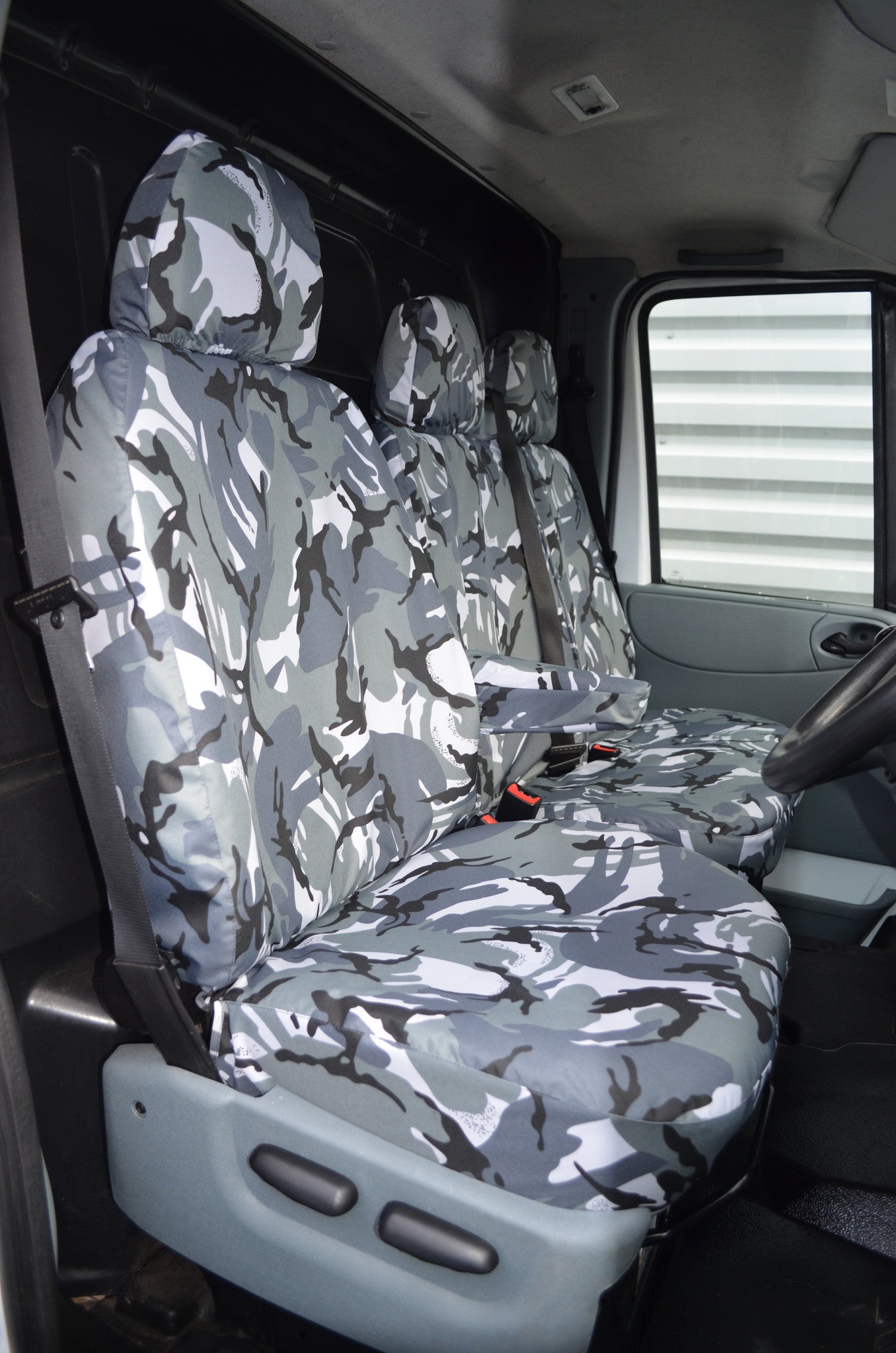 Ford Transit Van 2000 - 2013 Tailored Front Seat Covers Urban Camo Seat Covers 4 Vans Ltd