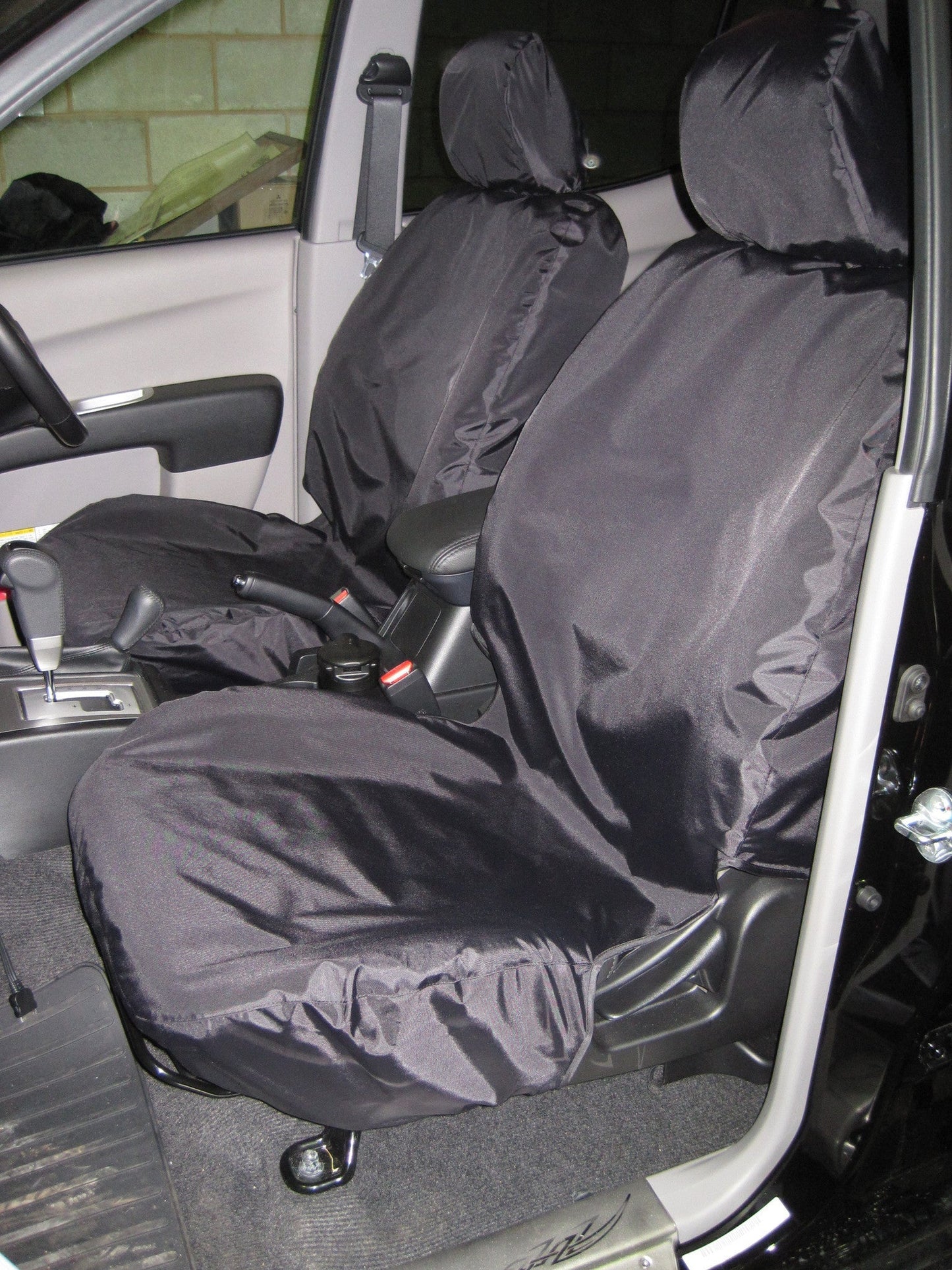 Mitsubishi L200 Double Cab (2006 to 2015) Tailored Seat Covers Front Seats / Black Seat Covers 4 Vans Ltd