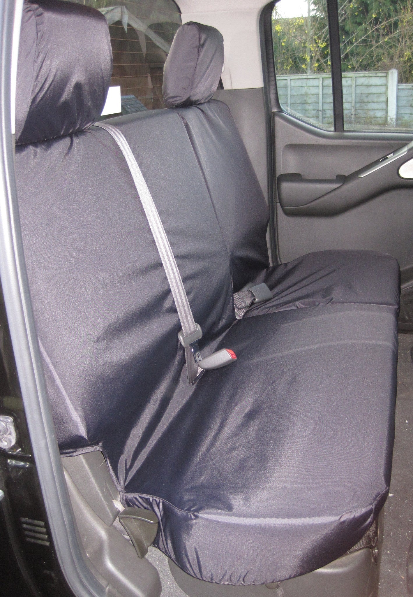 Nissan Navara Double Cab (2005 to 2016) Tailored Seat Covers Rear Seats / Black Seat Covers 4 Vans Ltd