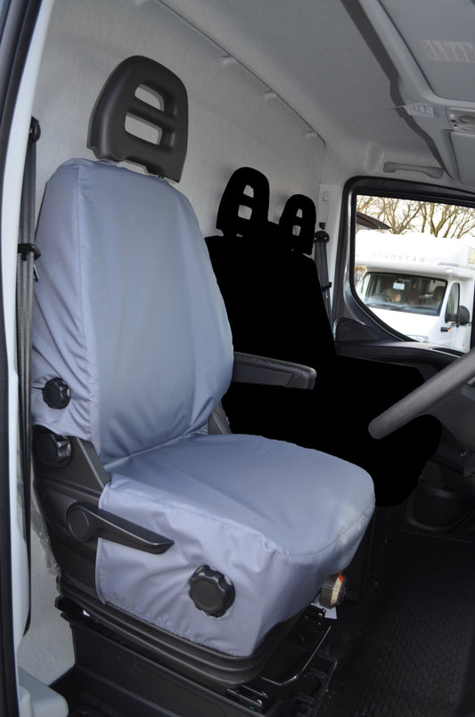 Iveco Daily Van 2014+ Tailored Driver Seat Cover Grey Seat Covers 4 Vans Ltd