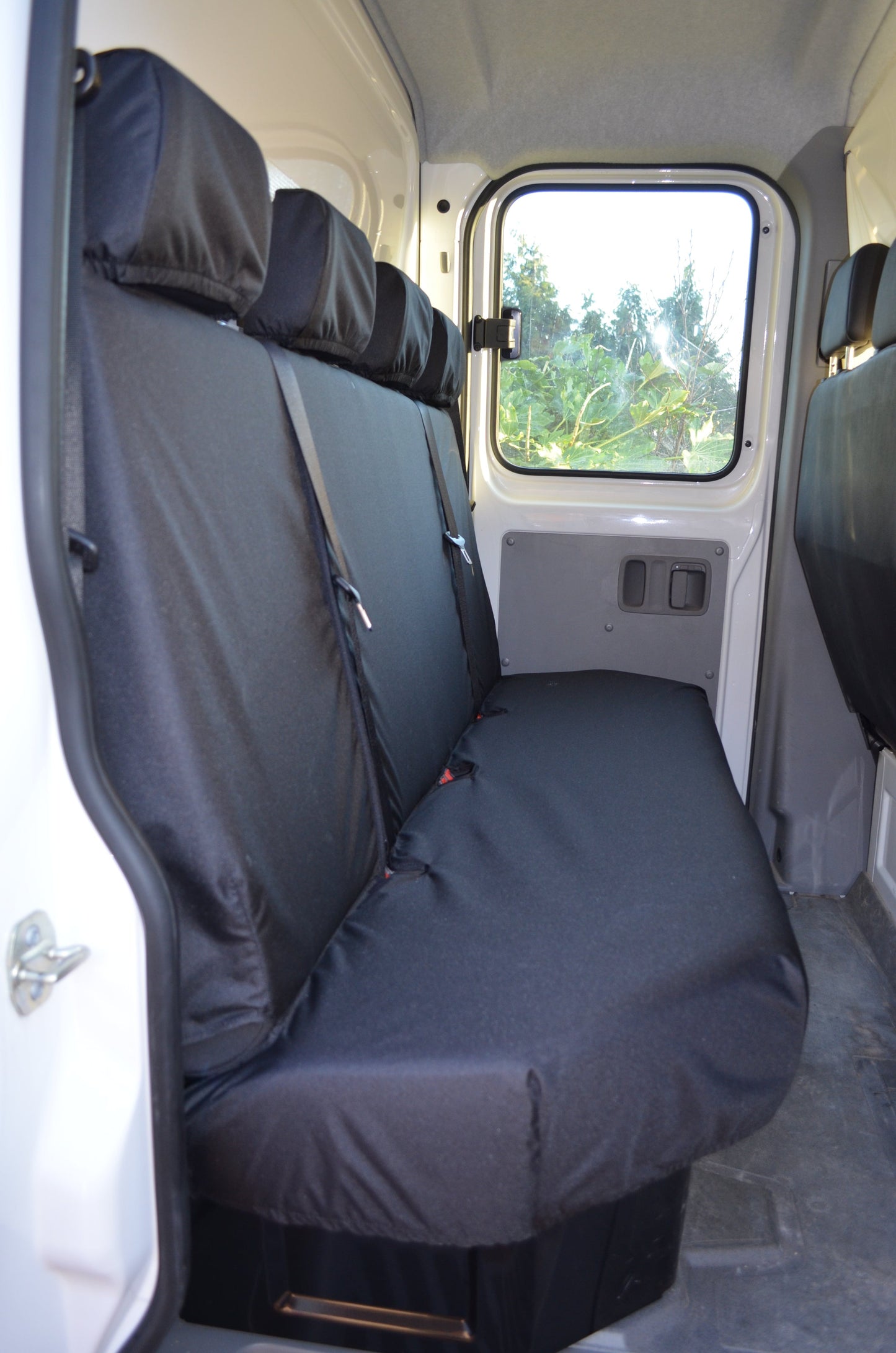 Mercedes Sprinter 2018+ Van Tailored &amp; Waterproof Seat Covers Black / Rear Quad Seat Covers 4 Vans Ltd