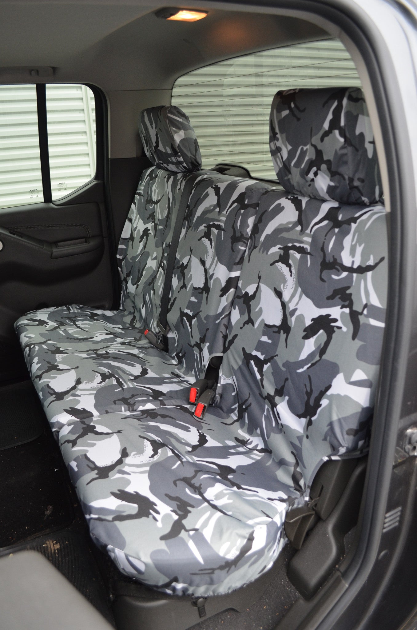 Nissan Navara Double Cab (2005 to 2016) Tailored Seat Covers Rear Seats / Urban Camouflage Seat Covers 4 Vans Ltd