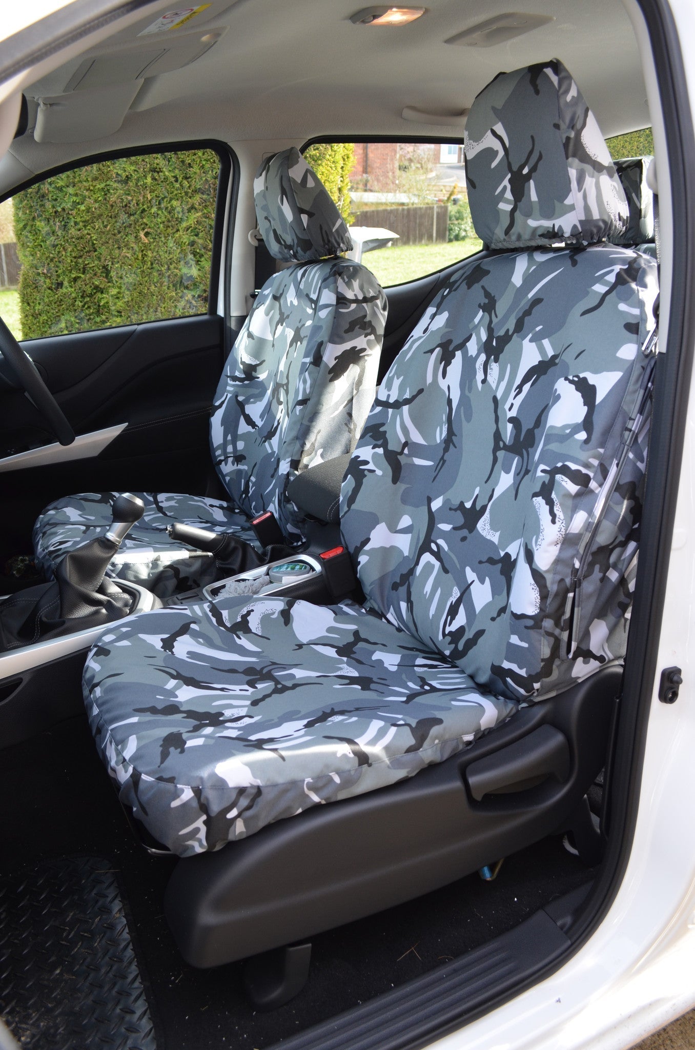 Nissan Navara NP300 Double Cab (2016 Onwards) Tailored Seat Covers Front Seats / Urban Camouflage Seat Covers 4 Vans Ltd