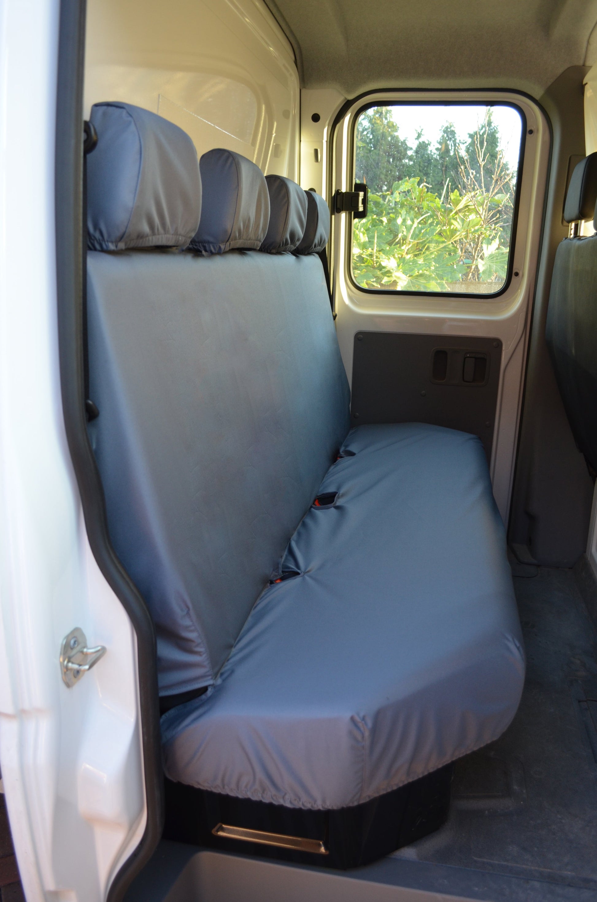 Nissan NV400 Van 2011 Onwards Tailored Rear Seat Covers Grey Seat Covers 4 Vans Ltd