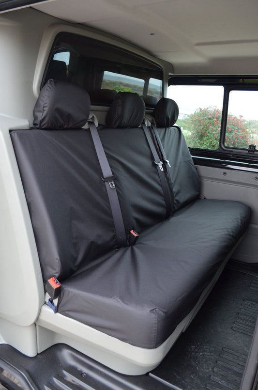 Vauxhall Vivaro Crew Cab 2001 - 2006 Rear Seat Covers Black Seat Covers 4 Vans Ltd