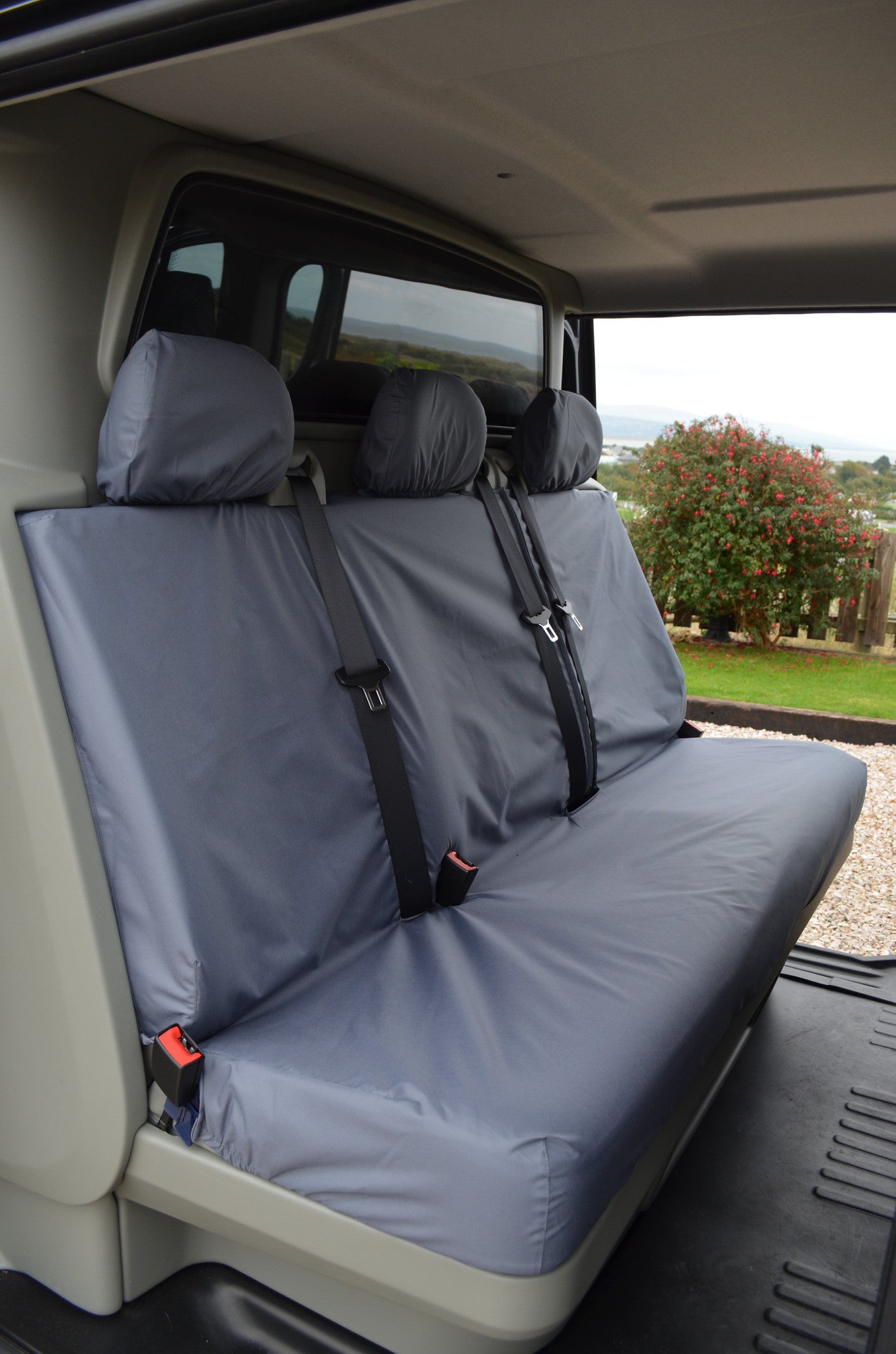 Renault Trafic Crew Cab 2006 - 2014 Rear Seat Covers Grey Seat Covers 4 Vans Ltd