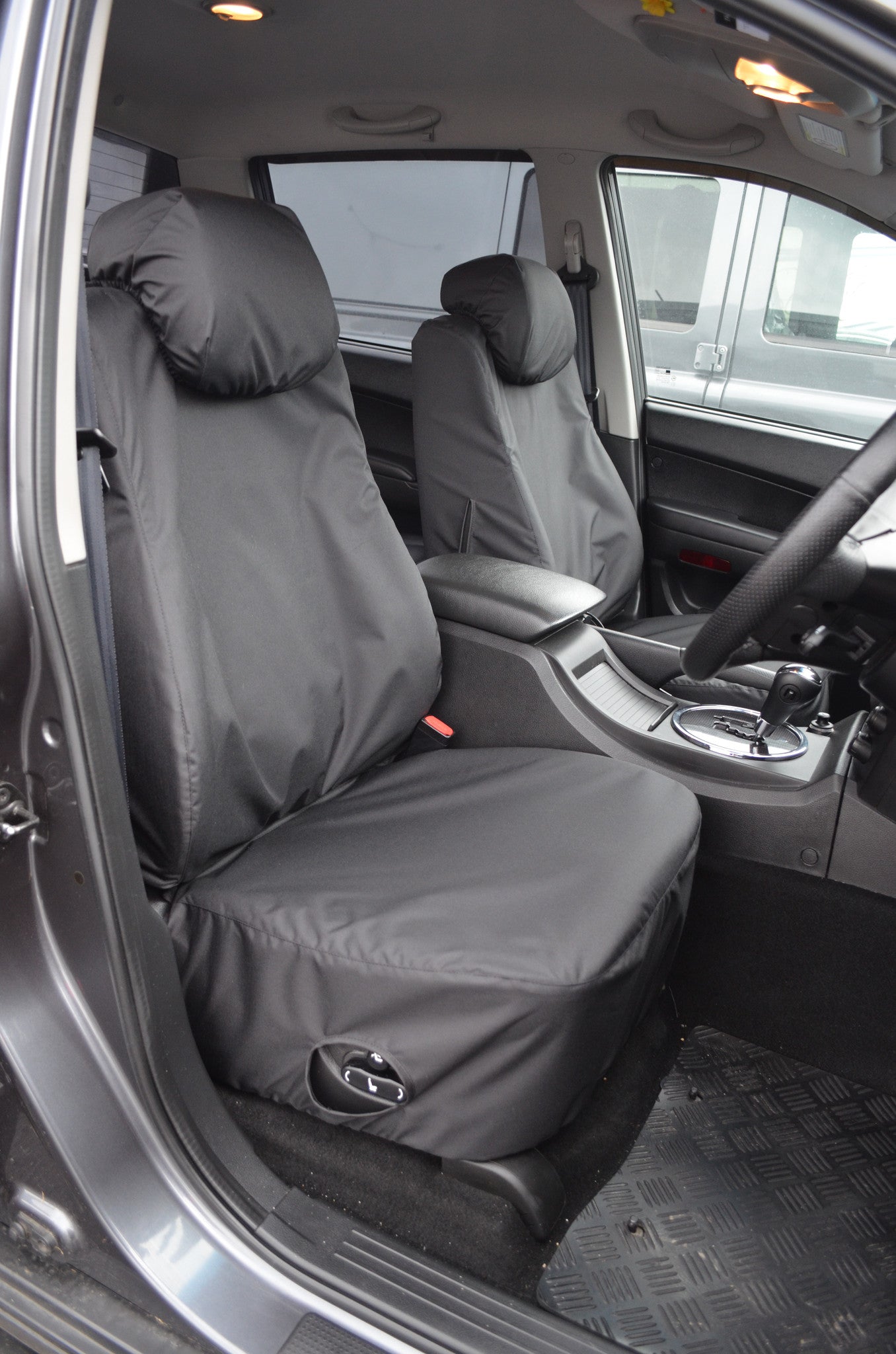 SsangYong Korando Sports/Musso 2012 Onwards Tailored Seat Covers Front / Black Seat Covers 4 Vans Ltd