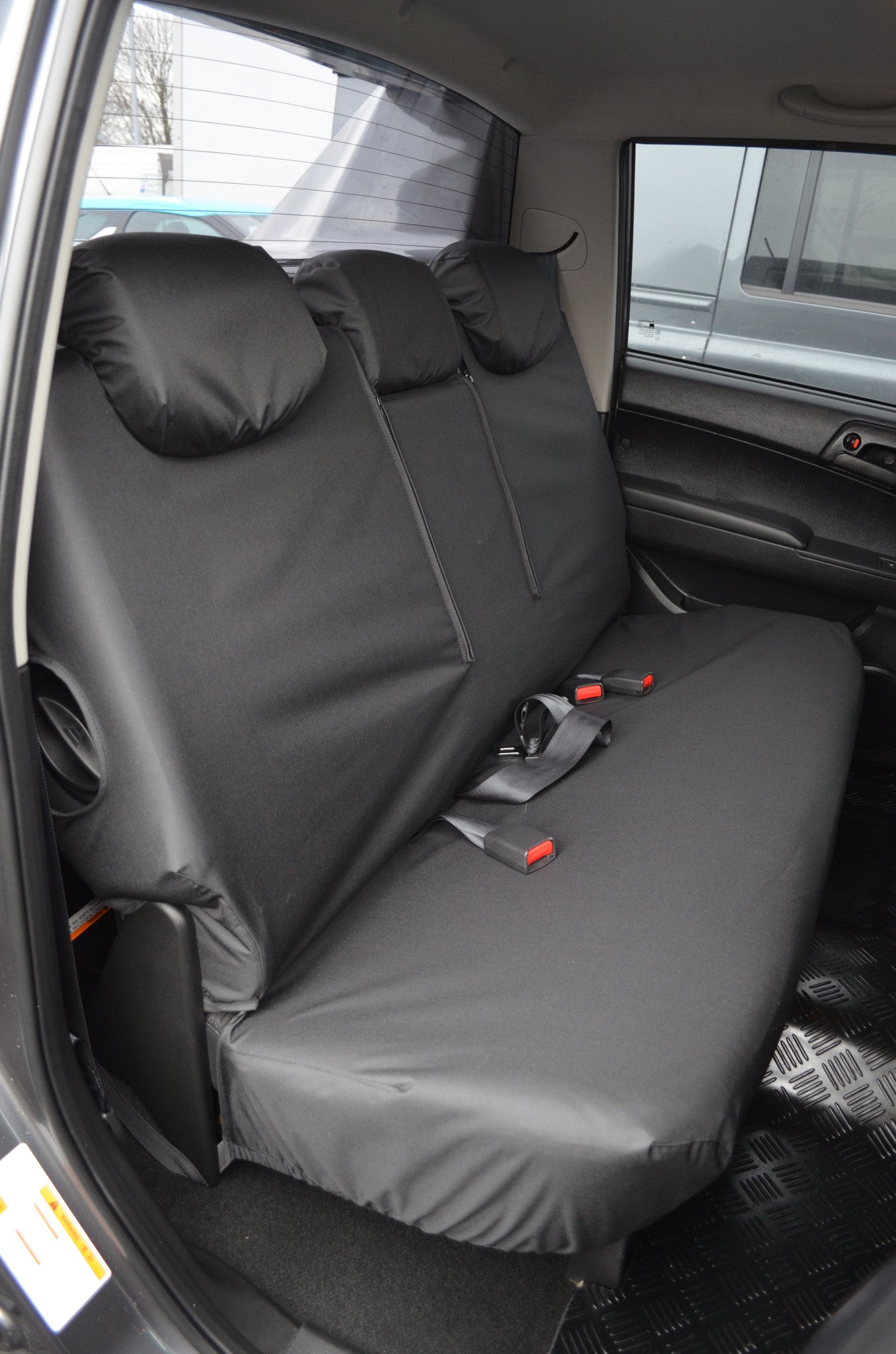 SsangYong Korando Sports/Musso 2012 Onwards Tailored Seat Covers Rear / Black Seat Covers 4 Vans Ltd