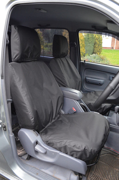 Toyota Hilux 2002 - 2005 Seat Covers Front Seat Covers / Black Seat Covers 4 Vans Ltd