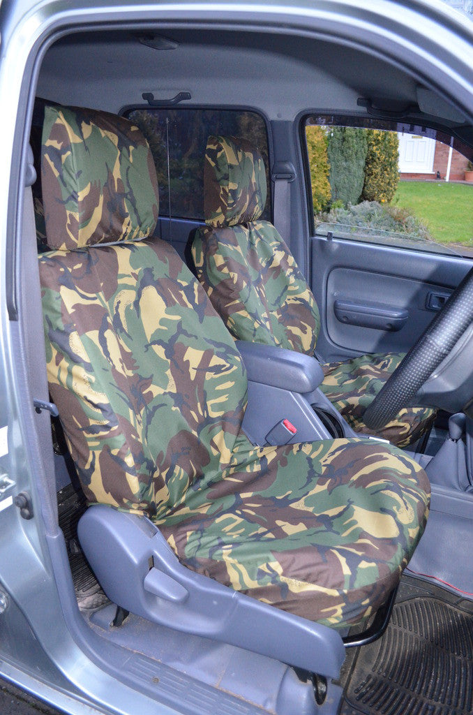 Toyota Hilux 2002 - 2005 Seat Covers Front Seat Covers / Green Camouflage Seat Covers 4 Vans Ltd