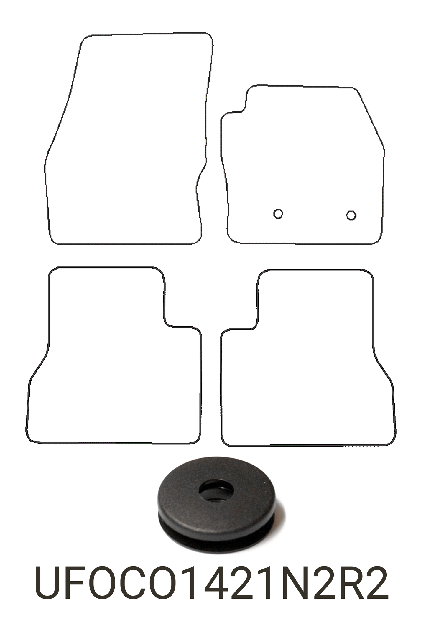 Ford Transit Connect DCIV SWB 2014+ Tailored Rubber Mats