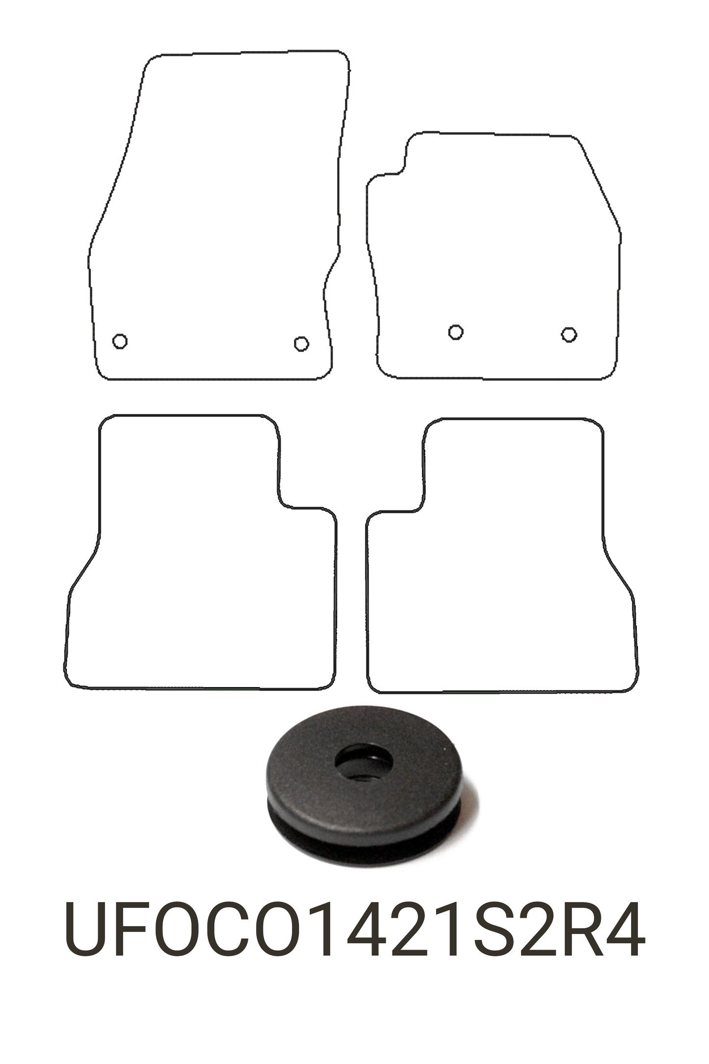 Ford Transit Connect DCIV SWB 2014+ Tailored Rubber Mats