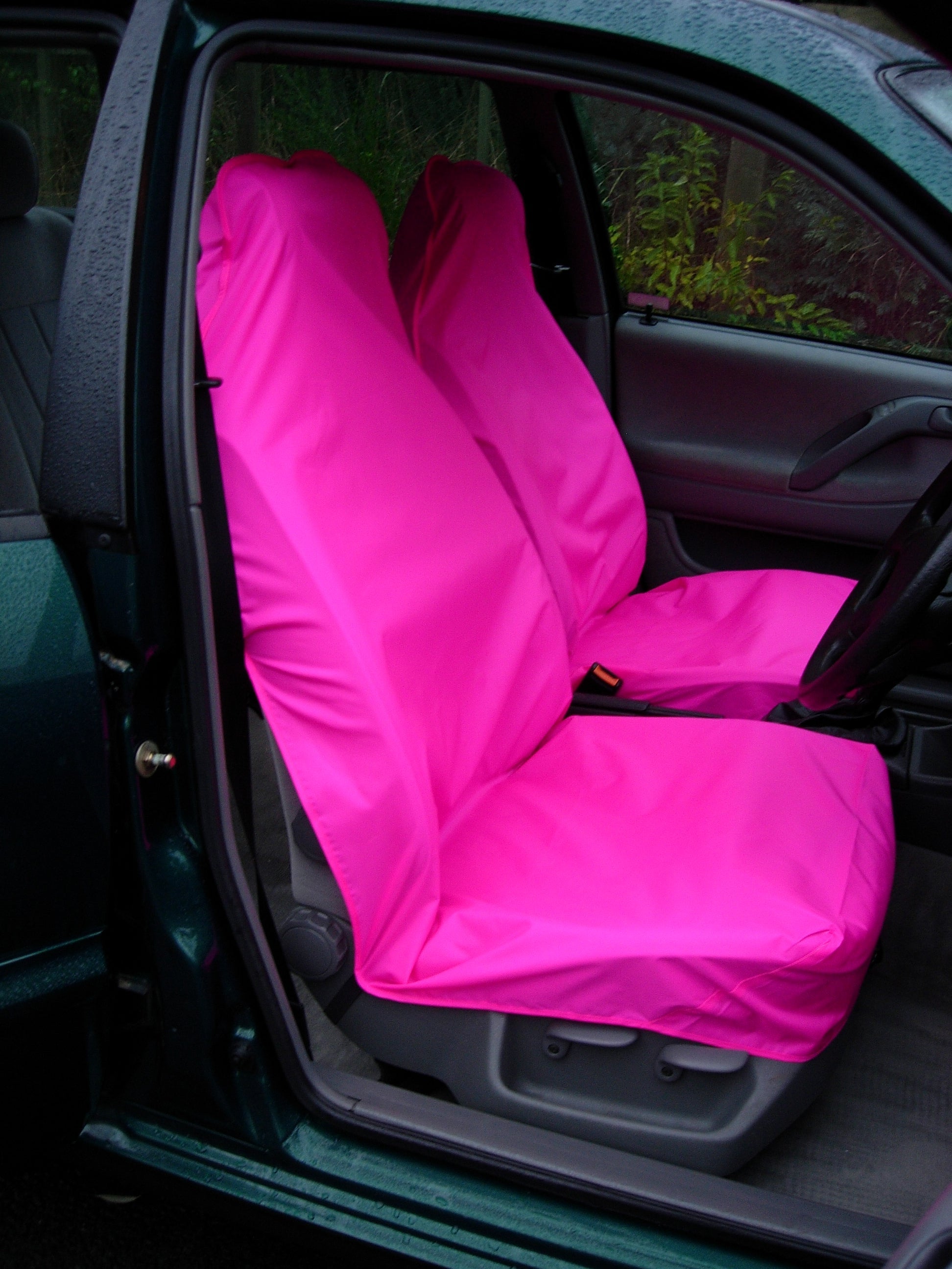 Universal Car &amp; Van Seat Cover Pink / Front Pair Seat Covers 4 Vans Ltd