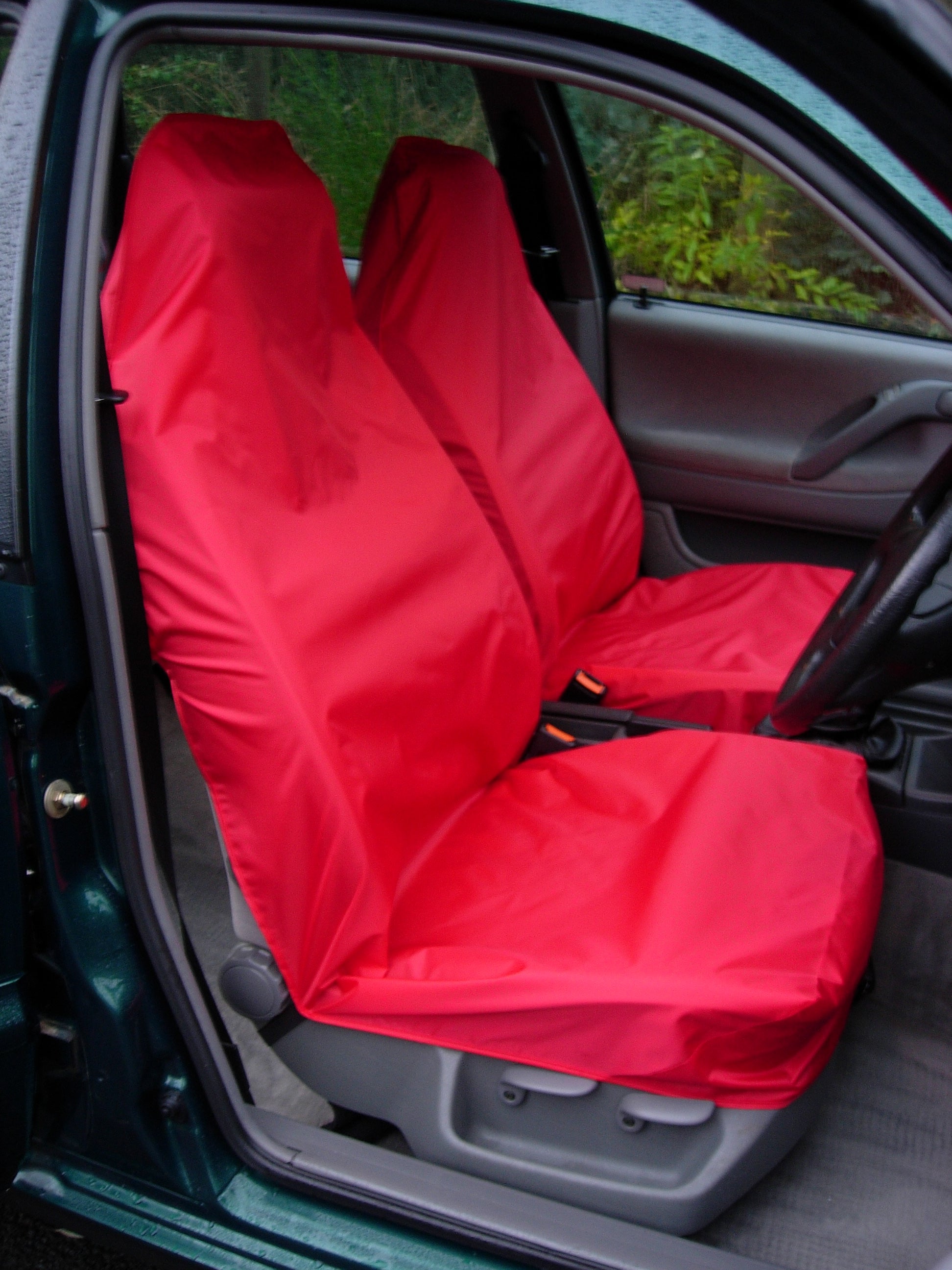 Universal Car &amp; Van Seat Cover Red / Front Pair Seat Covers 4 Vans Ltd