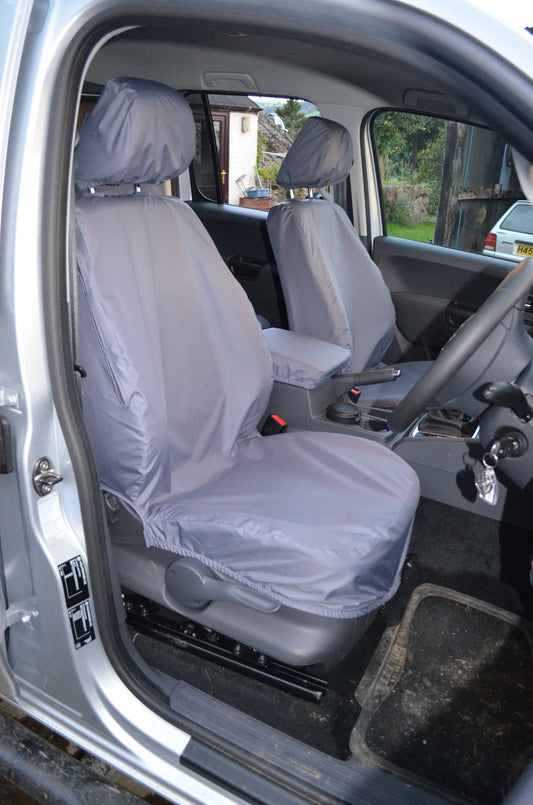 Volkswagen Amarok 2011 Onwards Seat Covers Front Pair / Grey Seat Covers 4 Vans Ltd