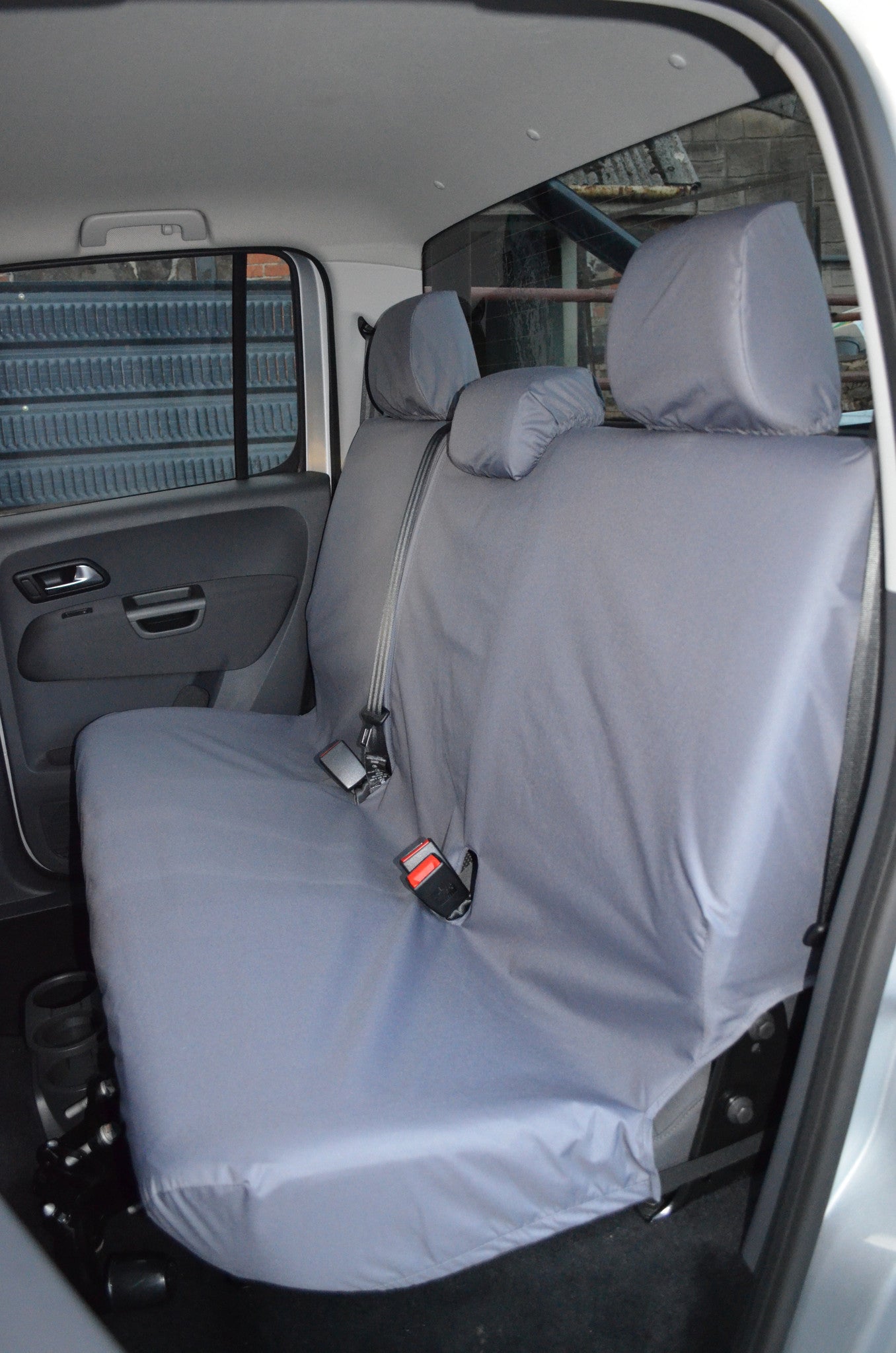 Volkswagen Amarok 2011 Onwards Seat Covers Rear Bench Seat / Grey Seat Covers 4 Vans Ltd